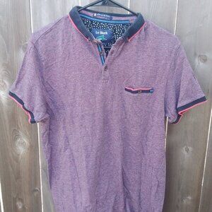 Le shark Mens polo mod shirt small purple preppy golf top pullover